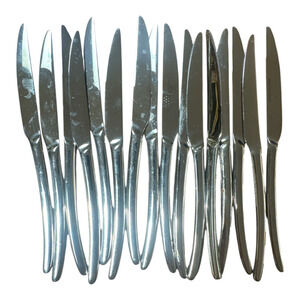 Stainless Steel Mini Dessert Cheese Appetizer Flatware Knives 16 PCs